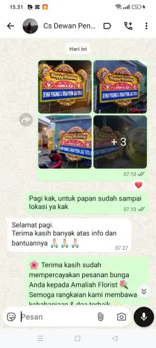 Testimonial Papan Bunga Pernikahan lebaksitu